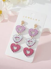 1 par de pendientes de joyería con diseño de donut colorido y dulce de acrílico, regalo lindo para mujeres, ideal para playa y vacaciones de verano