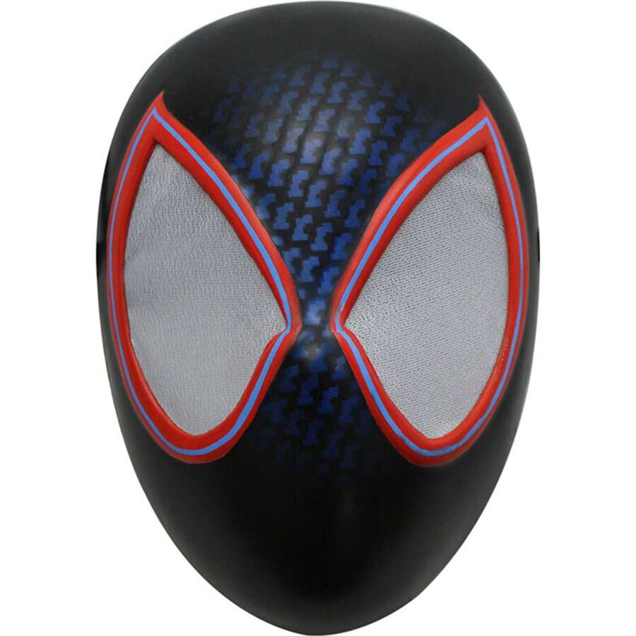 KIWI Miles Morales Movie Mask For Kids - Official Licensed Costume Mask - Original Comfortable And Adjustable Design - Miles Morales Movie Mask - Perfect For Parties And Carnival - Easy To Put On And Take Off - 彩色 - 查看 1
