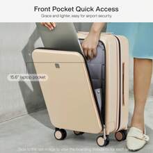 Hanke Grace Suitcases With Wheels Hardshell Carry On Luggage Airline Approved, 20 Inch Travel Suitcase Lightweight Tsa Luggage For Short Business Trips, Cuban Sand. - màu xanh lá - Xem 10