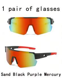 1 Pair Of Youth Outdoor Bicycle Windproof Glasses, Boys And Girls Cycling Fashion Decorative Glasses, Outdoor Sports Decorative Ordinary Glasses (With Glasses Case)