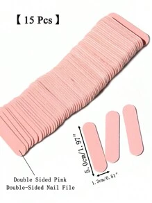 15/30/50/100/200pcs Mini Nail Files Double Sided Emery Board Washable Emery Boards Reusable Nail Buffers Manicure Tools For Natural Nails Acrylic Nails Home And Salon Use