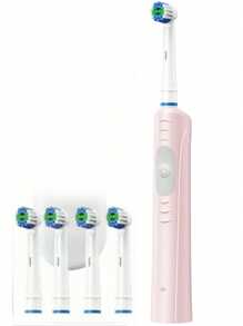 智能圆头自动 3D 清洁充电式电动牙刷生日礼物送给女性最好的朋友礼物送给女性的礼物 - 彩色 - 查看 10