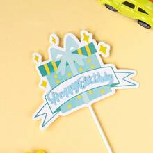 10 piezas Decoraciones para pastel arcoíris de "Feliz cumpleaños", decoraciones de papel para pastel de boda, set de cupcakes, sin electricidad, sin plumas, decoración para hornear