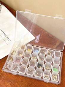 1pc Multi-Layer Rotating Storage Box, Jewelry Box, Desktop Organizer, Suitable For Organizing Earrings, Bracelets, Necklaces, Rings, Watches, Accessories, Hairpieces, Lipsticks And Cosmetics On Bedroom Vanity. Can Also Be Used As Product Display Box And Rack.