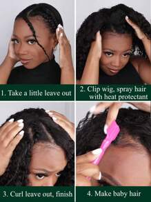 V Part Kinky Straight Wig Human Hair Glueless Wear And Go Wig Upgrade U Part Wigs For Women No Glue No Leave Out Yaki Straight None Lace Front Clip In Half Wig Ready To Go Beginners Wig