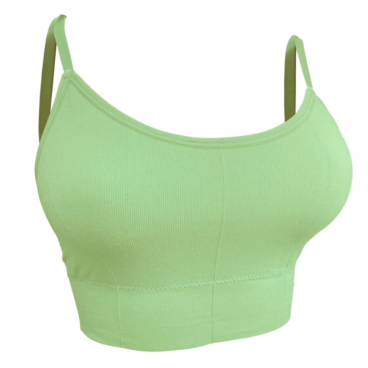Top With Removable Pads And Thin Straps, Super Comfortable For The Gym - Mint Blue - View 1