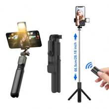 Ausziehbarer Smartphone Selfie-Stick mit 360° Drehung - Kabellose Fernbedienung, Stativ-Kompatibilität für Smartphones/Iphone/Android