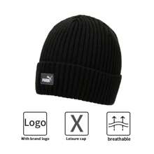 Women's Knitted Hat Men's Hat Outdoor Sports Hat Warm Windproof Couple Hat Casual Hat Knitted Hat 024826-01 - Black - View 1