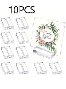 Acrylic Signing Table Seat Card Arrangement Touming Card Slot Base Postcard Wedding Card Holder Table Number Plate Holder, Clear Acrylic Card Slot Base Postcard Card Holder Wedding Card Table Number Plate Table Card Display Holder.