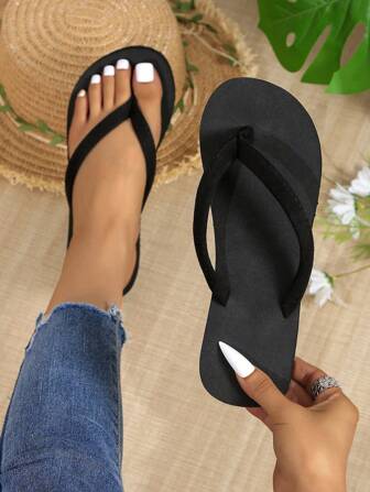 Sandalias de mujer tipo tanga sencillas, cómodas y ligeras sandalias tipo chanclas casuales para uso en exteriores y playa