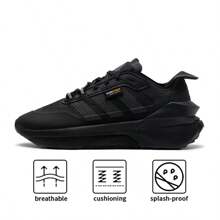 AVRYN Unisex Thick Sole Casual Sneakers, Chunky Sneakers - Black/Gray - View 1