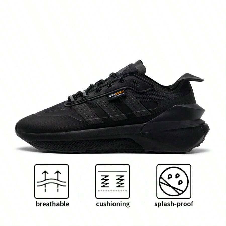 AVRYN Unisex Thick Sole Casual Sneakers, Chunky Sneakers - Black/Gray - View 1