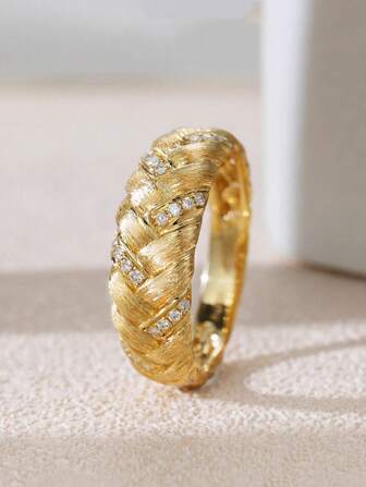 1pc S925 Sterling Silver Fashion European And American Style Finger Ring Jewelry Accessory, Suitable For Women For Daily Wear