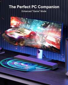 ULTIMEA TV Soundbar, 160W Peak, BASSMAX, 2.1 Soundbars With Subwoofer, PC 5.3 Bluetooth Soundbars With Optical/AUX, Wall Mount Soundbar, Ultra Slim Nova S40 Series - 黑色 - 查看 4