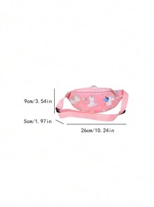 Bolso de cintura/bandolera/pecho con estampado de dibujos animados lindos para niños, de uso informal