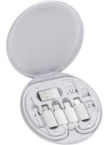 Conjunto de adaptador de cabo de carregamento múltiplo 6 em 1 USB C para USB celular Suporte de telefone celular pino