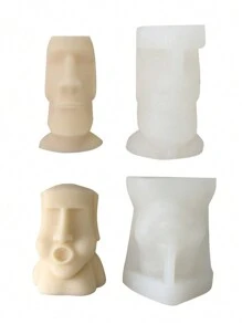1pc Nordic Abstract Candle Mold DIY Creative Handmade Soap, Aroma Stone Silicone Mold