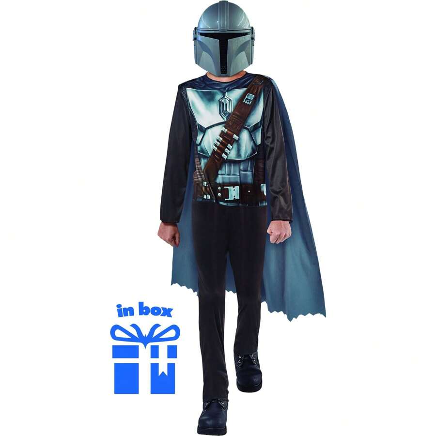 KIWI Mandalorian Opp Boxed Costume For Kids - Officially Licensed Star Wars Saga Character Costume - Iconic Character Costume Authentic Mandalorian Design - Mandalorian Opp Boxed Costume - Perfect For Carnival, Parties And Themed Events - 彩色 - 查看 1