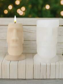 1pc Nordic Abstract Candle Mold DIY Creative Handmade Soap, Aroma Stone Silicone Mold