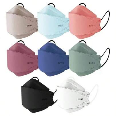 30 st Ny högkvalitativ 4-lagers skyddande KN95 ansiktsmask för vuxna, individuell 3D engångsförpackning, bekväm för utomhusresor