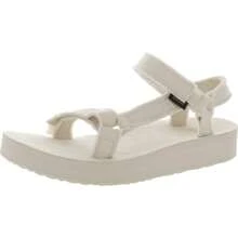 Teva Womens Fringe Canvas Platform Sandals