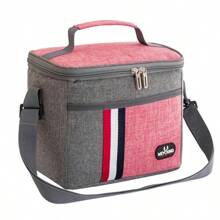8L Insulated Lunch Bag Cooler Bag Thermal Bag Portable Lunch Box Ice Pack Tote Food Picnic Bags Lunch Bags For Work Storage Bag - Pink - View 1