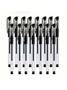 5-20 piezas Bolígrafos neutros estándar europeos de 0.5mm con tinta a base de agua negra, tinta de carbón simple, bolígrafos para firmar, útiles de oficina, de vuelta a la escuela