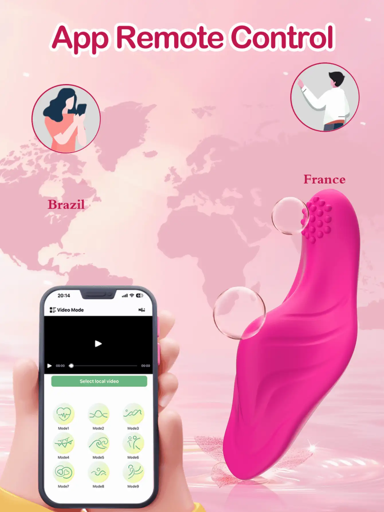 1PC APP Controlled Mini Vibrator Female, Wearable Panty Vibrator For Women,Wireless Wearable Sex Toys Underwear,Clitoris Stimulator,Vaginal Stimulator Introitus Massager,Long Distance Vibrator Masturbation Adult Goods Toy Sex Things Erotic Intimate Goods Sexual Wellness
