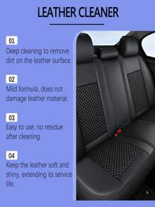 Leather Cleaner - For Furniture, Bags, Sofas, Car Seats. It Can Restore The Original Color And Texture Of Leather, Making Leather Products Look Like New, While Enhancing The Appearance Of Leather.