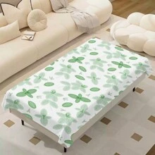 1 Piece Rectangle Waterproof Table Cloth With Four-Leaf Clover Print, Wipe-Clean Reusable Tablecloth Suitable For Outdoor Tables, Picnics, Camping, Dining Tables, Coffee Tables, Desks And Vanity - Ideal For Parties And Holidays