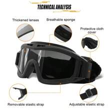 High Impact Resistant Goggles Durable Tactical Protective Goggles With 2.5 Mm Thick Protective Lens - A - View 4
