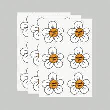 60 件花卉主题感谢贴纸，送礼，贺卡装饰，精美设计，适合礼品包装，为您的礼物增添仪式感