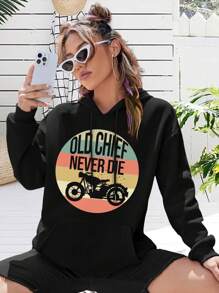Old Chief Never Dies Biker Motorcycle Big Size Women Hoodie Sweatwomen Hoodies For Women - Motorbike Motorcycle Racing Motorcycle Club Rider