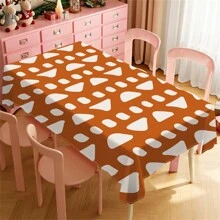 1 Piece Rectangle Waterproof Table Cloth With Four-Leaf Clover Print, Wipe-Clean Reusable Tablecloth Suitable For Outdoor Tables, Picnics, Camping, Dining Tables, Coffee Tables, Desks And Vanity - Ideal For Parties And Holidays
