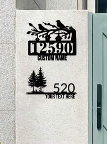 1 件定制生命树和鸟设计金属门牌 - 个性化地址标志、门牌号、户外地址标志、街道名称、姓氏、墙壁艺术 - 搬家礼物 - 装饰品、家居装饰、墙壁装饰、房间装饰、客厅装饰、卧室装饰、浴室装饰、厨房装饰、女朋友、爸爸、妈妈、家人、朋友、儿子、女儿、学校学生、餐厅、浴室、客厅、卧室、办公室、茶室、学校、家庭、家庭卧室翻新生日毕业、家庭翻新、温馨氛围、家居生活、定制标志和牌匾