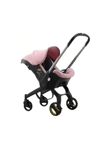 Baby Stroller | Basket Bi-Directional Lightweight Foldable Cart | Perfect For Travel And Shopping, Ideal As A Mother's Day, Halloween, Or Christmas Gift - 紅色 - 查看 2