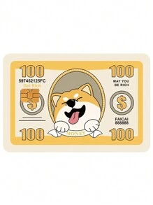 1 件可爱卡通小狗信用卡贴纸，耐用 PVC 保护套，适用于借记卡/信用卡，创意皮肤艺术贴纸装饰，适用于信用卡、银行卡、交通卡，独特的礼品配件，返校，学校用品