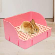 Rabbit Litter Box Pee Pan Tray Pet Toilet Corner Toilet Box Litter Pan Bunny Trainer Small Animals Chinchillas Rats