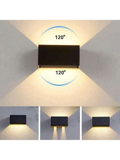 CANMEIJIA Rectangular Wand Lamp Fixture, Home 3D Light, Indoor/Outdoor, Aluminum/Plastic, Waterproof IP65 Outdoor/IP33 Indoor, Balcony/Stairs/Street/Indoor/Garden/Living Room/Bathroom/Kitchen/Bedroom/Corridor/Hallway, Select Material Based On Needs view 2