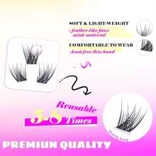 120pcs Mixed Length D-Curl Faux Mink Eyelashes Set, 10-16mm - Soft & Natural Look, Waterproof, Perfect For Everyday & Party Styles, Easy-To-Apply Self-Adhesive False Lashes For BeginnersLash Clusters, Eyelash Clusters D Curl Cluster Lashes 10-16MM, Wispy Individual Lashes Natural Cluster Eyelash Extensions 10-16mm, D Curl