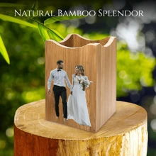 1pc,Top Notch Kitchenware Premium Bamboo Kitchen Utensil Holder And Organizer | Stylish Spoon Holder | Ideal Kitchen Utensil Organizer For Cooking | Natural Wood Flatware Organizer