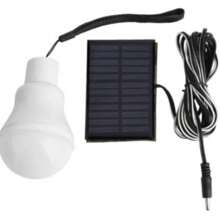 Bombilla Con Panle Solar de Emergencia Led Solar 3W 12 Led Con Cordón