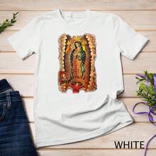 Our Lady Of Guadalupe Virgin Mary Mexico Tilma Juan Diego Unisex T-Shirt - 白色 - 查看 1