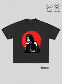 067,Squid,Y2K,Virus Game... 100% Cotton T-Shirts Feature A Youthful And Fashionable Design. They Come  They Are Perfect For Casual Wear And Street Style. They Are Excellent  Gifts For Friends And Family. - Black - View 2
