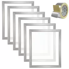 Screen Printing Kit, 2-6 Pieces Aluminum Silk Screen Printing Frames, 10x14inch&16x20inch&20x24inch&20x20inch&18x20inch Silk Screen Printing Frame With 110- 355 Count Mesh, High Tension Nylon Mesh And Sealing Tape For T-Shirts DIY Printing - 20x24in 160 Count Mesh 6pcs - View 8