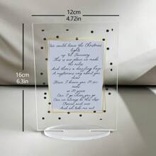 1 pezzo Supporto espositivo personalizzato in acrilico con foto e testo, include forme rotonde, rettangolari, quadrate, a cuore, con base, forniture di alta qualità per matrimoni, San Valentino, coppie, Festa del Papà, foto di animali domestici, numero del tavolo del matrimonio, menu del tavolo del ristorante, multifunzionale, anti-muffa, decorativo, riutilizzabile, raffinato, elegante, di alta qualità, adorabile, moderno, personalizzato, unico, per anniversari, per compleanni, per festa della casa, per laurea, cucina, sala da pranzo, camera da letto, ufficio, soggiorno, casa, giardino, sala da tè