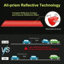 Waterproof Reflective Warning Tape For Car Trunk And Body - Decal Stickers, Car Accessories