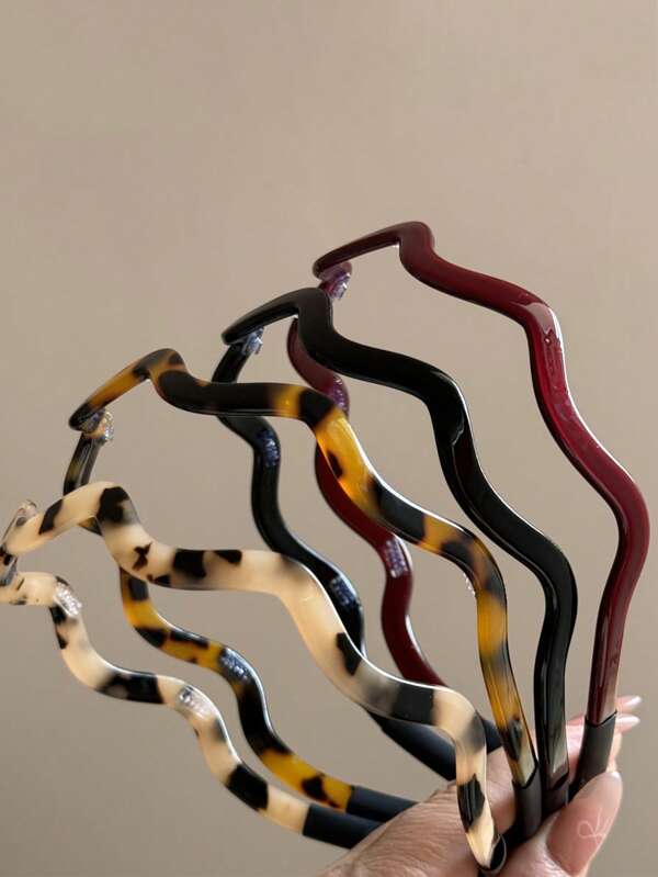 1pc Ladies' Simple Basic Hair Hoop With Big Wavy Shape, Makeup Headband, Hair Hoop With Elegant Style, Hair Accessory Halloween, Hairband, Hair Hoop Headbands Hair Band, Autumn, Hair Accessories, Festival Accessories ,Animal Print