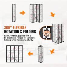 Room Dividers, 3-6 Panel Japanese Room Dividers, Indoor Wooden Folding Privacy Screens, Japanese Style Partition Portable Decorative Screens For Room Dividers Home Office Dining Room And Bedroom - 4 panels, diamond pattern - 查看 3