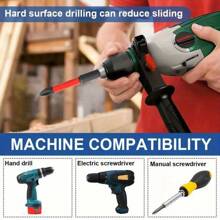 Magnetic Anti-Slip Drill Bit Set: 3/5/6 Pcs, S2 Steel, Phillips & Impact Bits For Electric & Manual Drivers, Anti-Slip Grip Magnetic Drill Bit Set